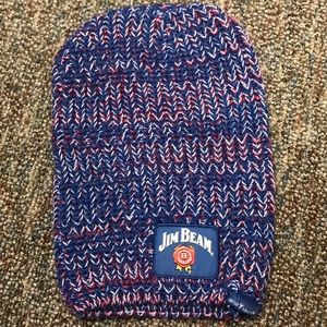 Jim Beam and Cubs red, white & blue beanie hat